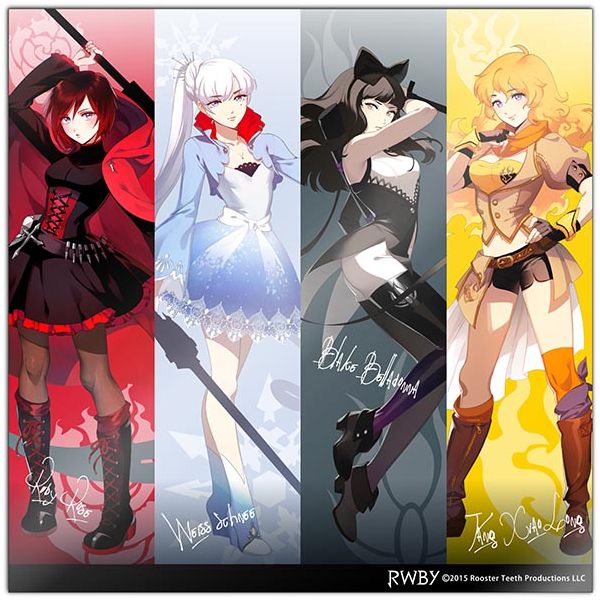 アパレル: RWBY 缶バッジ4種＆ポーチセット イラストカード入り: ACG｜キャラアニ.com