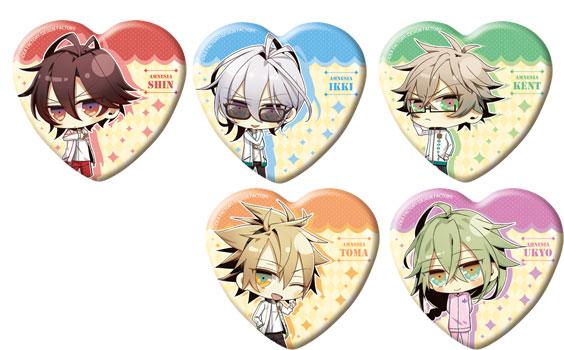 アパレル: AMNESIA オトメイト ハート型缶バッジコレクション
