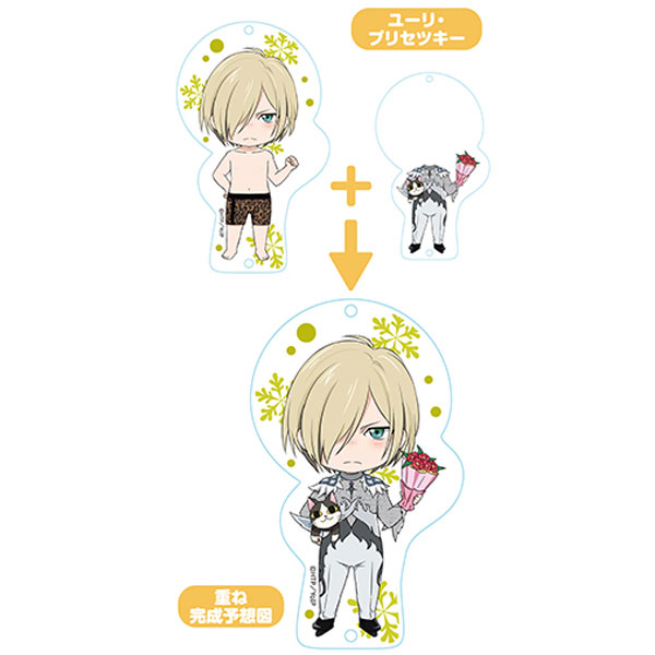 ユーリ‼︎!on ICE プライズ アクリルキーホルダー 缶バッジ グッズ: ユーリ!!! on ICE ねんどろいどぷらす きせかえアクリル