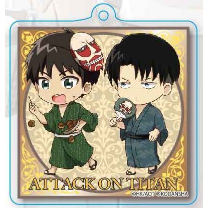 進撃の巨人　アクリルキーホルダー　エレン　リヴァイ ぴた!でふぉめ 進撃の巨人 アクリルキーホルダー エレン