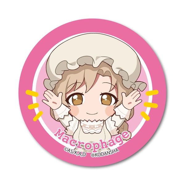 アパレル: はたらく細胞 ばんざい缶バッチ マクロファージ: ベルハウス