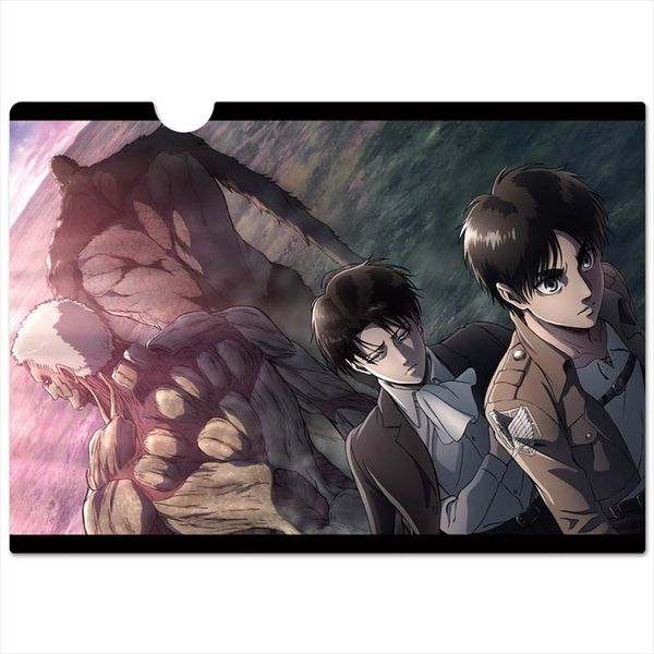 グッズ: 進撃の巨人 クリアファイルK エレン＆リヴァイ＆鎧の