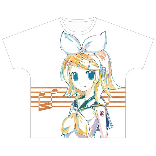 ピアプロキャラクターズ フェア記念Tシャツ 白 フリーサイズ アパレル: ピアプロキャラクターズ 鏡音リン Ani-Art フル
