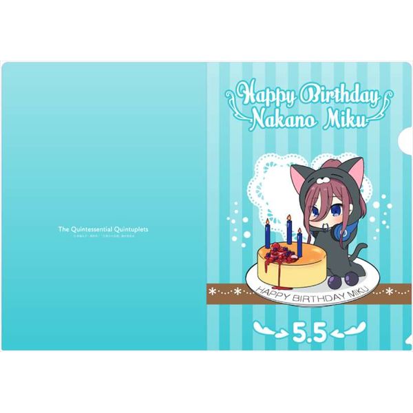 五等分の花嫁　あにまるっこ　クリアファイル 2020バースデー 5種セット 五等分の花嫁 あにまるっこ クリアファイル 2020バースデー 5種