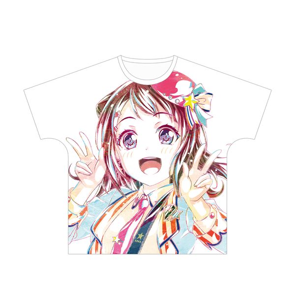 戸山香澄 Ani-Art フルグラフィックTシャツ vol.3 ホワイト×ピンク