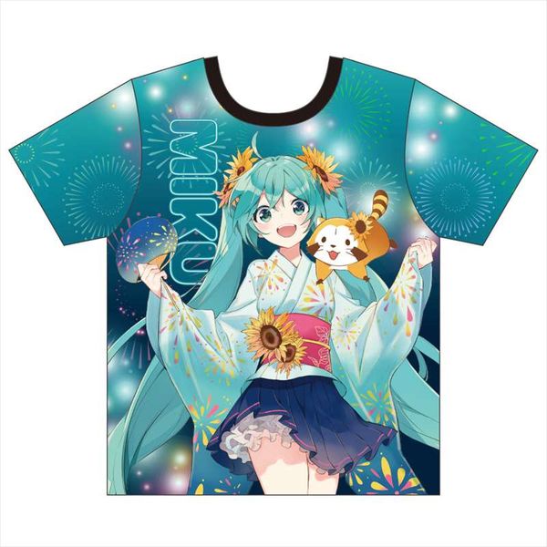 アパレル: 初音ミク×ラスカル2020夏 フルグラフィックTシャツ L