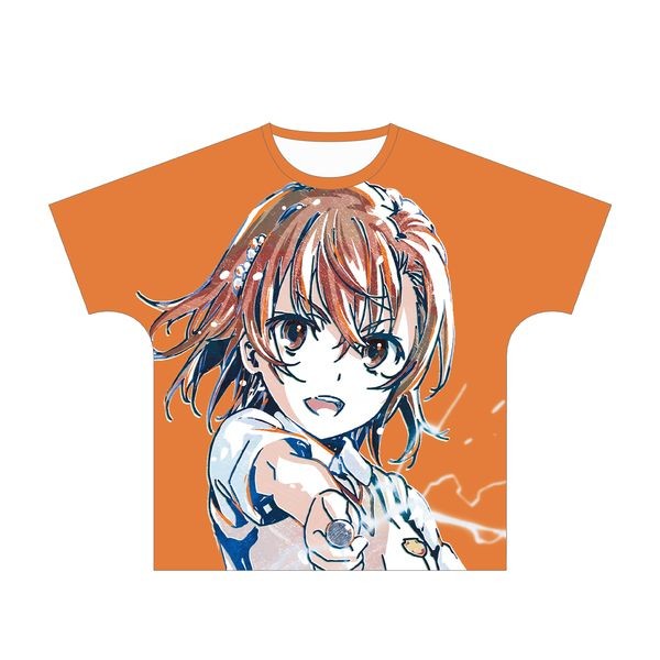 00s とある科学の超電磁砲 御坂美琴 グラフィック アニメTシャツ　激レア 御坂美琴フルグラフィックTシャツ [とある科学の超電磁砲S] | 二