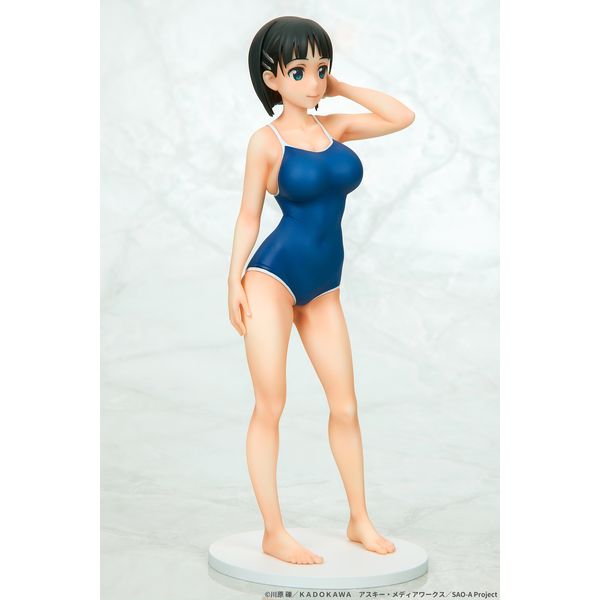 ソードアート・オンライン桐ヶ谷直葉Q-SIX1/7スクール水着紺 フィギュア: ソードアート・オンライン 桐ヶ谷直葉 紺スクver