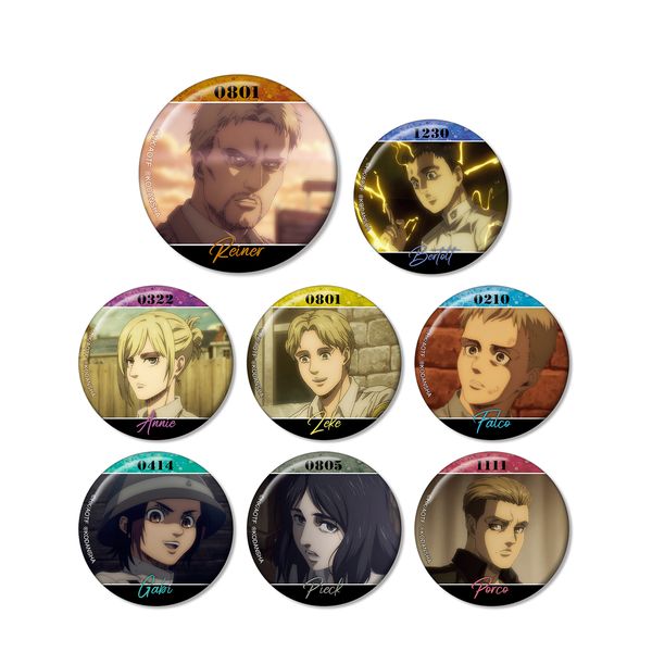 進撃の巨人 Ani-Art 缶バッジ ポルコ TVアニメ『進撃の巨人』 - ポルコ 場面写ホログラム缶バッジ2個