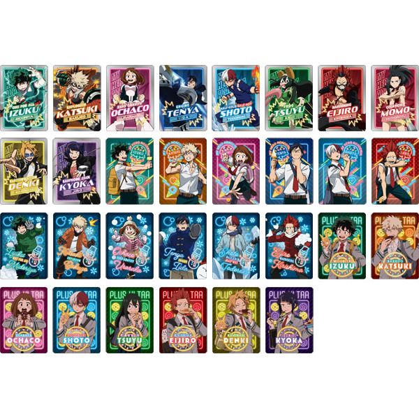 僕のヒーローアカデミア　カード　クリア　ネオン　ステッカー　シール　スナップ 僕のヒーローアカデミア カード クリア ネオン ステッカー