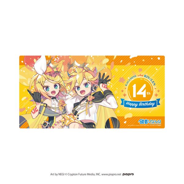 グッズ: 鏡音リン・レン HAPPY 14th BIRTHDAY デスクマット A 【2022年