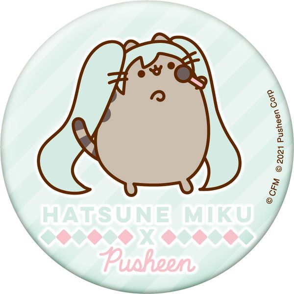 初音ミク タワレコ Pusheen 缶バッジ セット アパレル: 初音ミクシリーズ 缶バッジセット Pusheenコラボ