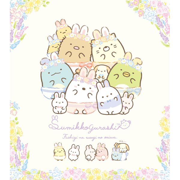 イラストオーダー＋ウサギフクロウミニ色紙 森の守り神 「ウサギ、フクロウ、クマ、リス」ポストカード14.8