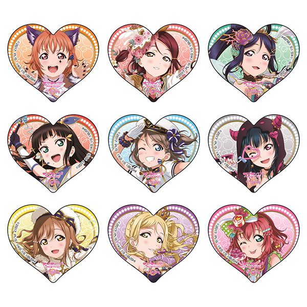 ラブライブ　Aqours ラメアクリルバッジコレクション アパレル: ラブライブ！ スクールアイドルフェスティバル ALL STARS