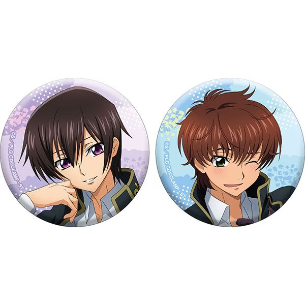 【コードギアス】ルルーシュ＆スザク 描き下ろし缶バッジセット アーサー ver. コードギアス】ルルーシュ＆スザク 描き下ろし缶バッジセット