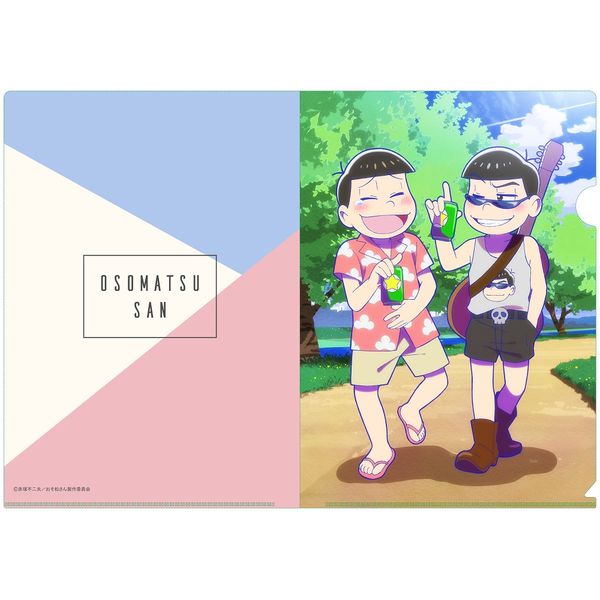 グッズ: おそ松さん 描き下ろし おそ松＆カラ松 夏 A4クリア