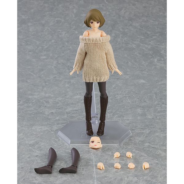 Max Factory - figma Styles [チアキ] with オフショルセーターワンピコーデ figma 女性body（チアキ） with オフショルセーターワンピコーデ