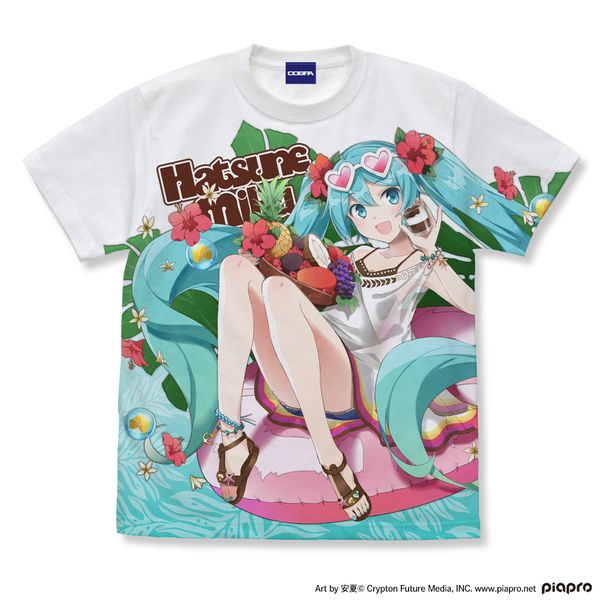 アパレル: 初音ミク フルグラフィックTシャツ 安夏 Ver. WHITE M