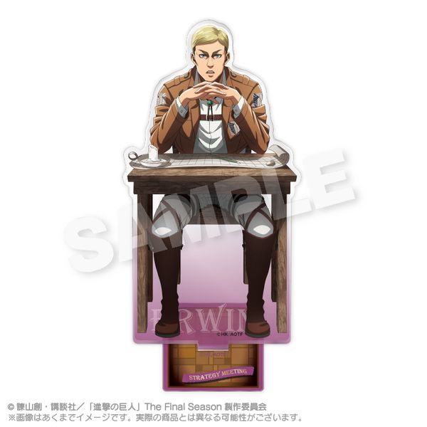 講談社 - 進撃の巨人 エルヴィン アクリルスタンド&amp;缶バッジセット 特典付き 非売品 新品 進撃の巨人 アクリルスタンド・缶バッジセット エルヴィン – IG