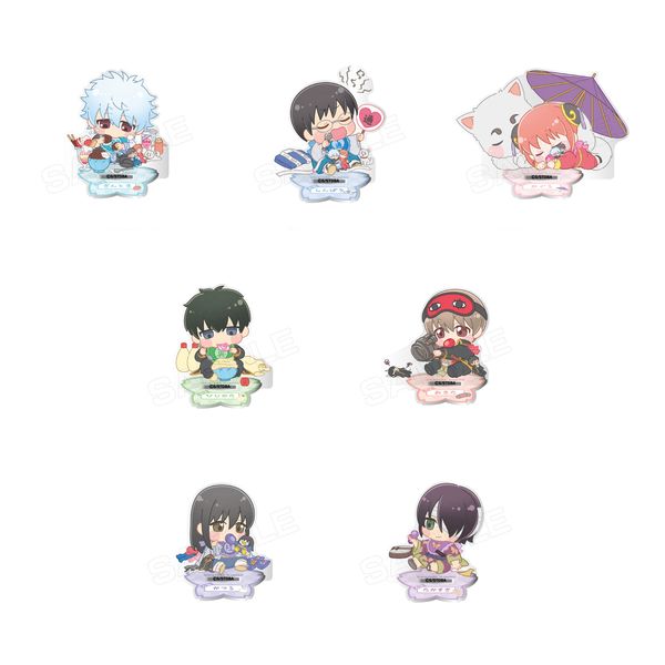 坂田銀時 銀魂 ばぶきゃら 缶バッジ アクスタ アクリルキーホルダー 3点セット グッズ: 銀魂 ばぶきゃら アクリルスタンド 【1BOX
