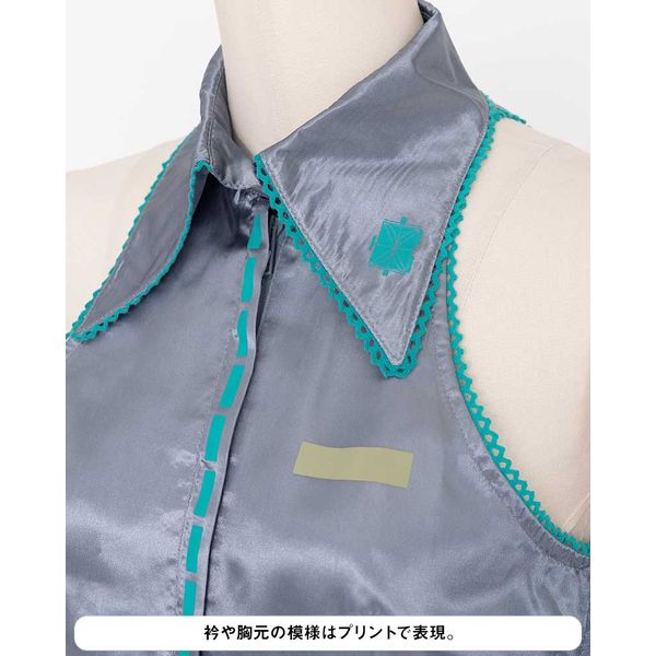 コスプレ☆初音ミク4点セット☆縞エナメルビキニ☆ノースリーブ