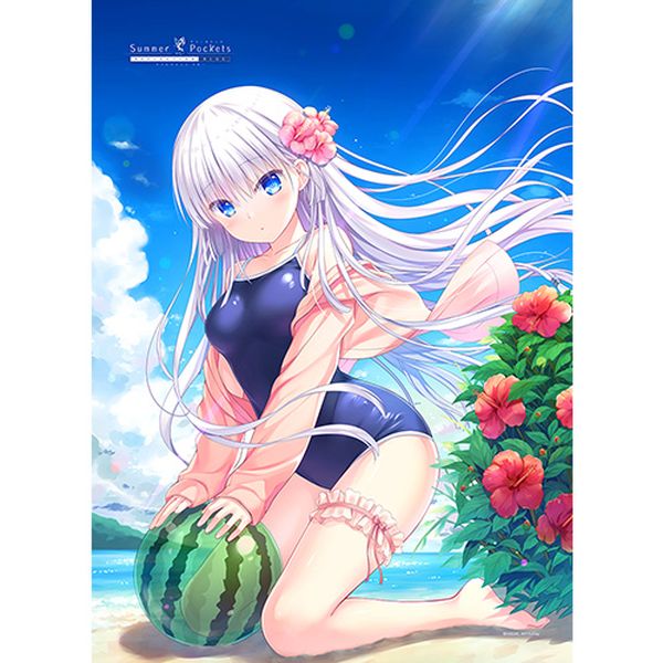 グッズ: Summer Pockets REFLECTION BLUE B2タペストリー 鳴瀬しろは 海: Key-th｜キャラアニ.com