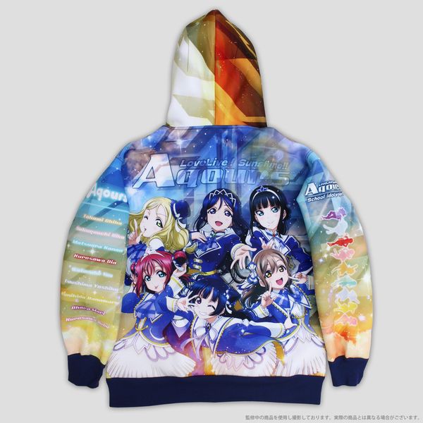 ラブライブ！サンシャイン‼︎ Aqours フルグラフィックジップパーカー XL アパレル: ラブライブ！サンシャイン!! Aqours フルグラフィック