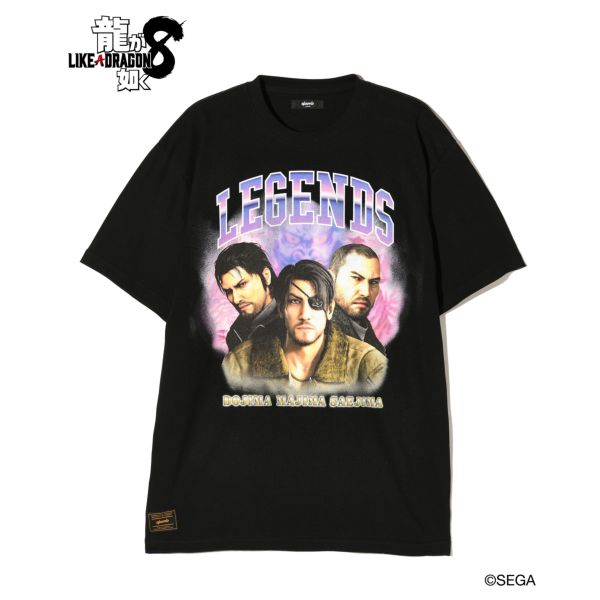 【龍が如く8 × glamb】3 Legends T-shirts Black 