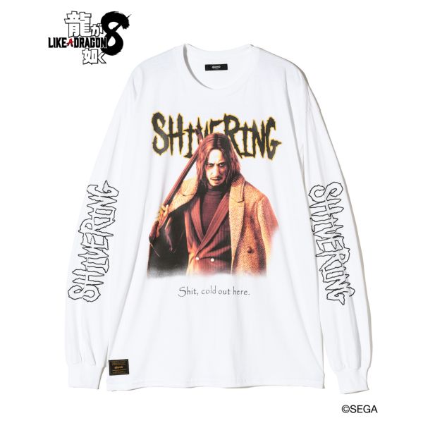 【龍が如く8 × glamb】Yutaka Yamai Long Sleeves T-shirt White 