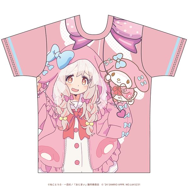 お兄ちゃんはおしまい！×サンリオキャラクターズ カラーTシャツ 緒山まひろ×マイメロディ L