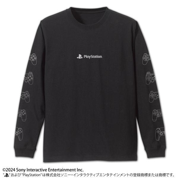 プレイステーション 袖リブロングスリーブTシャツ for PlayStation Controller Line-ups Ver. BLACK M