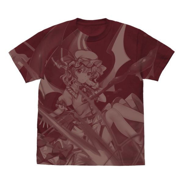 東方LostWord レミリア・スカーレット オールプリントTシャツ BURGUNDY S