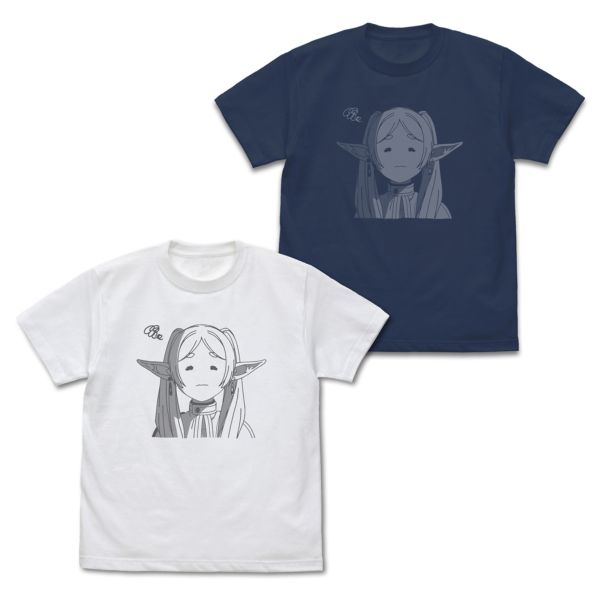 葬送のフリーレン フリーレン フェイス Tシャツ すごく嫌そうな顔ver. WHITE S