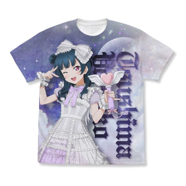 ラブライブ！サンシャイン!! 描き下ろし 津島善子 フルグラフィックTシャツ ソロコンサートver. WHITE S