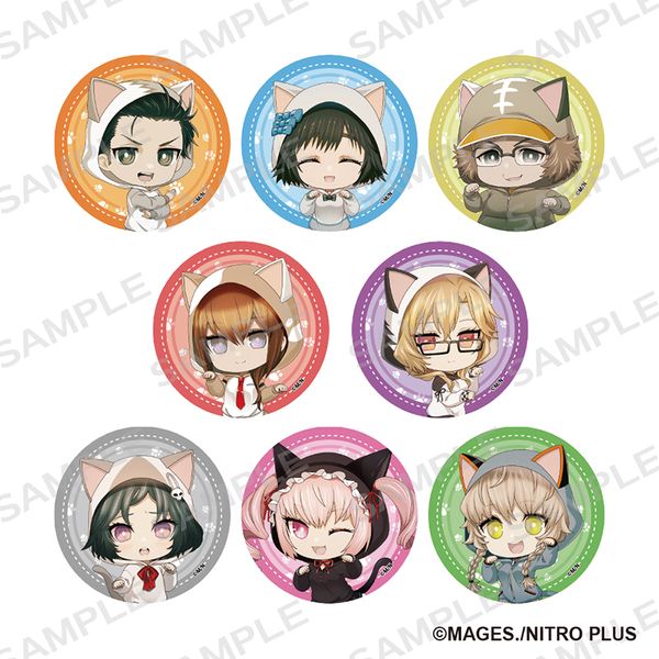 STEINS;GATE トレーディング缶バッジ 猫耳デフォルメver 【1ピース】