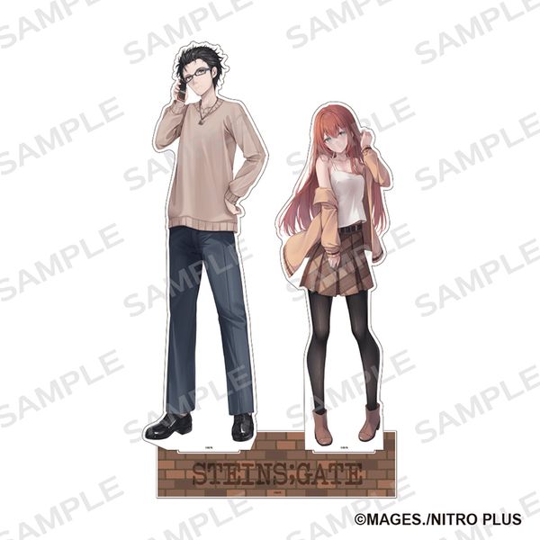 STEINS;GATE 【超】BIGアクリルフィギュアスタンド 描きおろし（岡部＆紅莉栖）