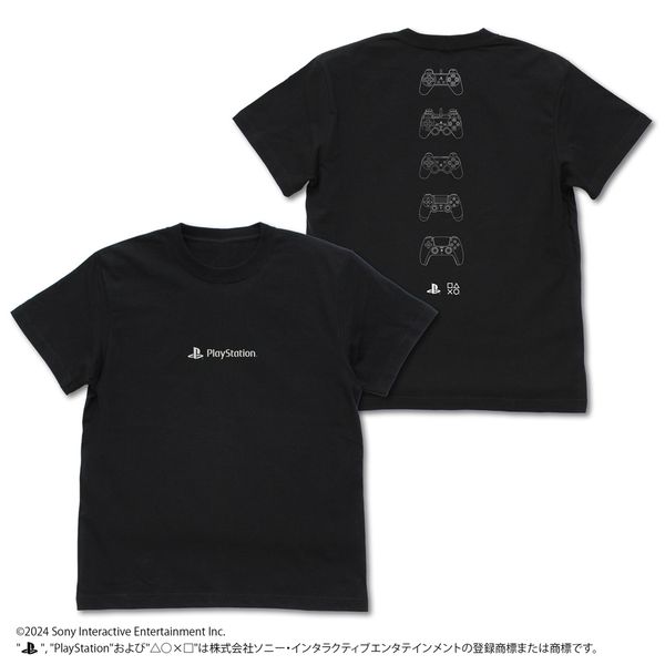 プレイステーション コントローラー Tシャツ for PlayStation BLACK S