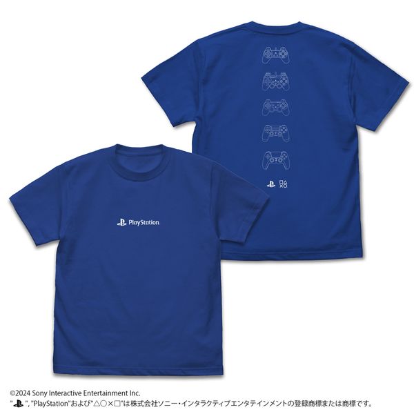 プレイステーション コントローラー Tシャツ for PlayStation ROYAL BLUE S