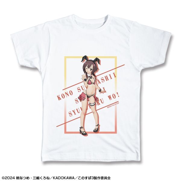 この素晴らしい世界に祝福を！3 Tシャツ XLサイズ デザイン02 めぐみん/バニー風水着ver. 描き下ろし