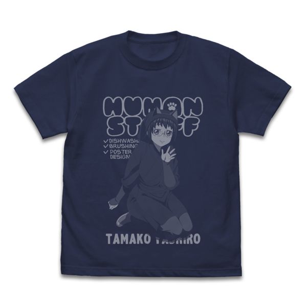 ラーメン赤猫 社珠子 黒子の店員さん Tシャツ INDIGO S