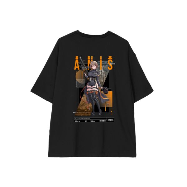勝利の女神：NIKKE LOVECACAOさんイラスト アニス タクティカルファッションver. BIGシルエットTシャツユニセックス サイズXL