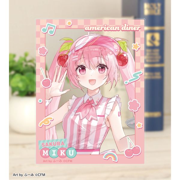 グッズ: 桜ミク 描き下ろし 桜ミク アメリカンダイナーver. Art by ふ