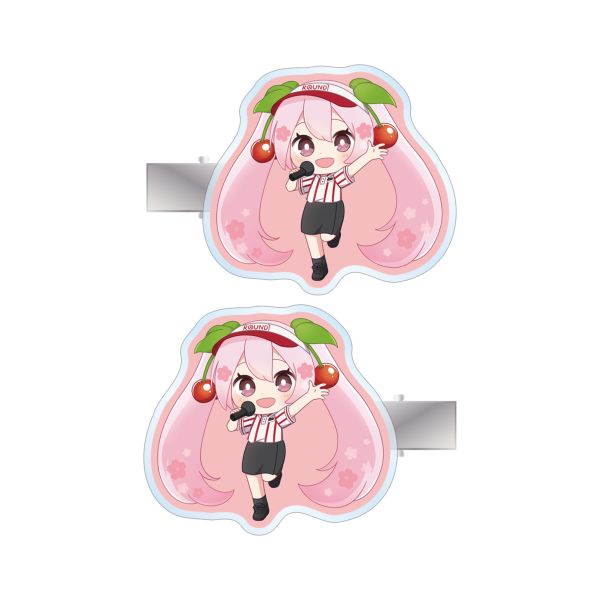 アパレル: 桜ミク 桜ミク ちびキャラ アクリルヘアクリップ2個