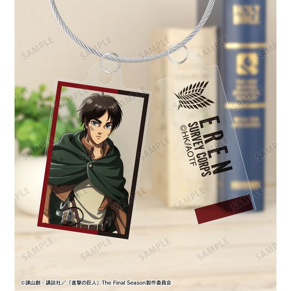 進撃の巨人 MAPPA展 リヴァイ エレン 線画アクリルキーホルダー