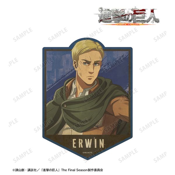 進撃の巨人 描き下ろし エルヴィン 戦いの後でver. ダイカットステッカー