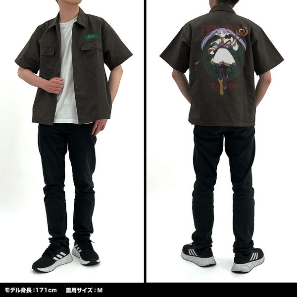 アパレル: 葬送のフリーレン フリーレン 刺繍ワークシャツ GRAY L
