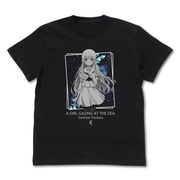 アパレル: Summer Pockets 鳴瀬しろは Tシャツ BLACK L: コスパ