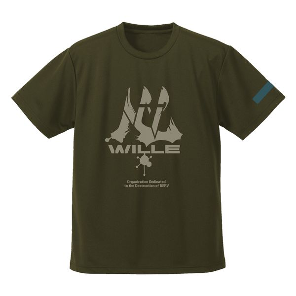EVANGELION WILLE ドライTシャツ OD S