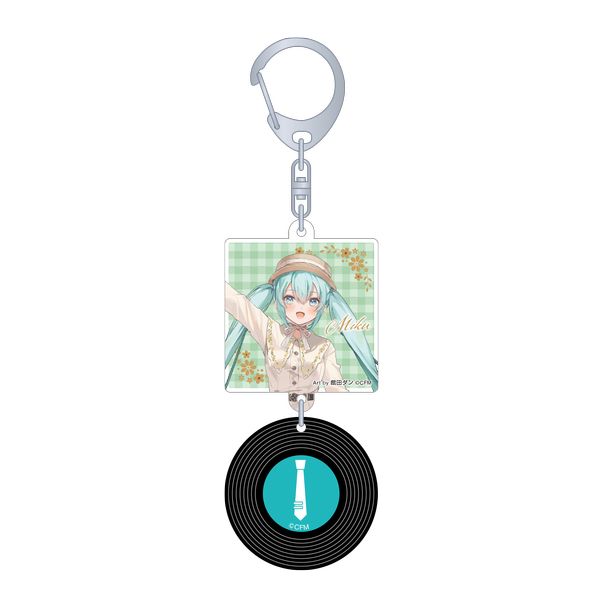 初音ミクシリーズ レコード風キーホルダー レジャフェス A 初音ミク