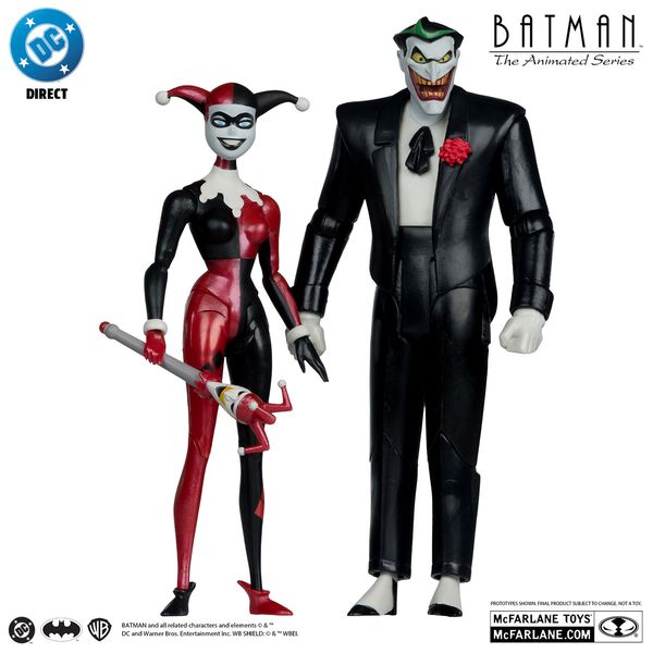 ホットトイズ　バットマン　1/6　フィギュア　ジョーカー　ハーレイクイン フィギュア: DC 【DCダイレクト】 バットマン アニメイテッド 6